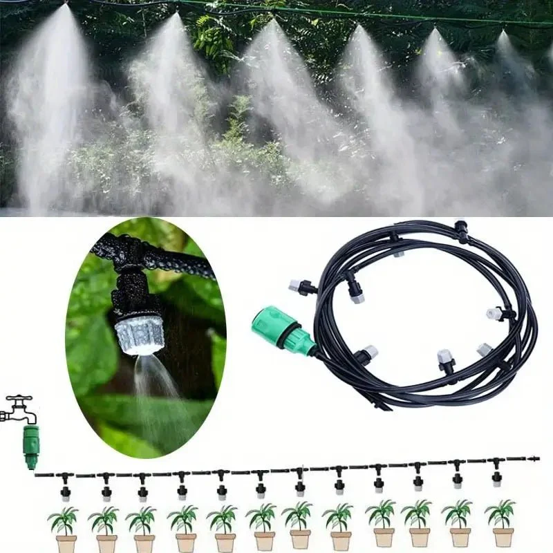 Colorfulyard Garden Drip Hose 10 Meter with 10 Sprayer Heads - Image 2