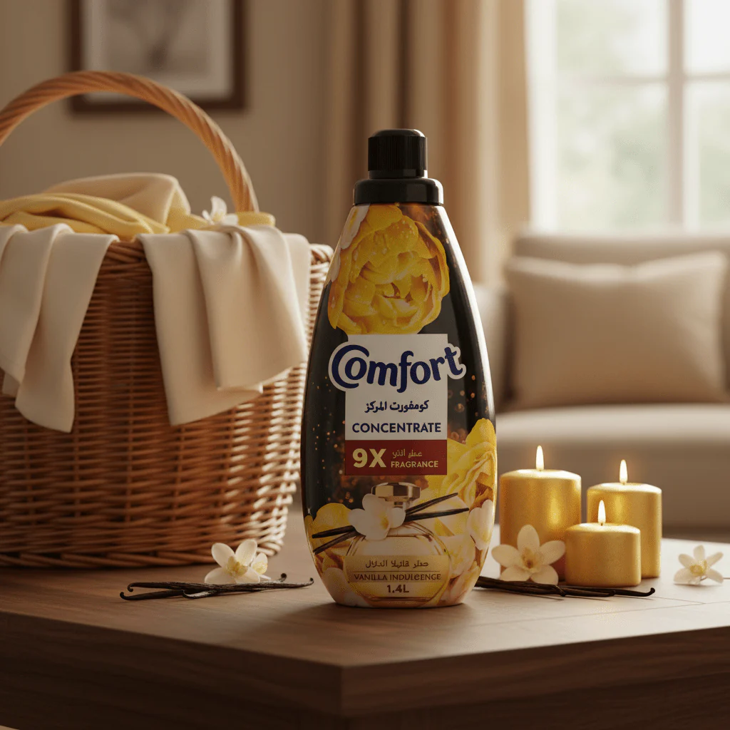 Comfort Concentrate Fabric Softener 1.4L, Vanilla Indulgence, 9X Fragrance, Colour Protection and Superior Softness - Image 2