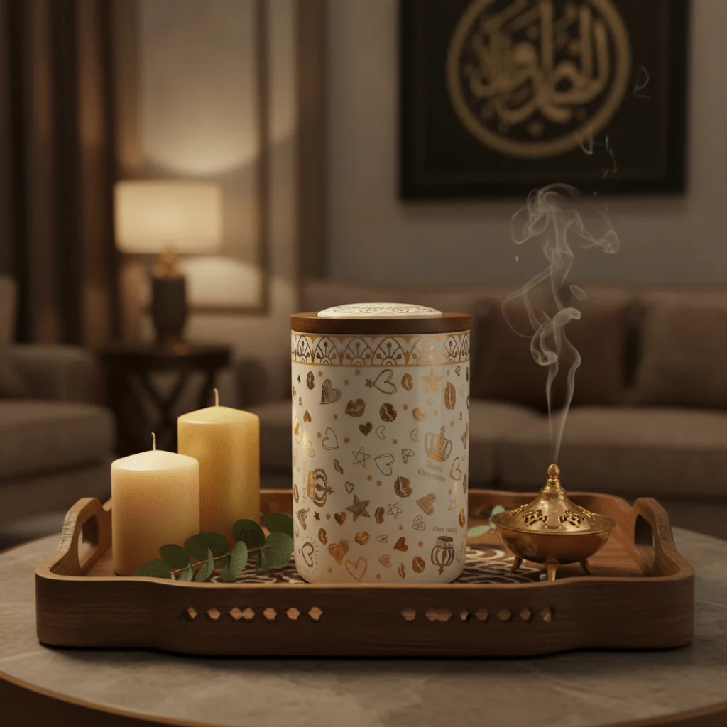 Cream & Gold Ceramic Canister with Lid | 15×10cm - Image 4