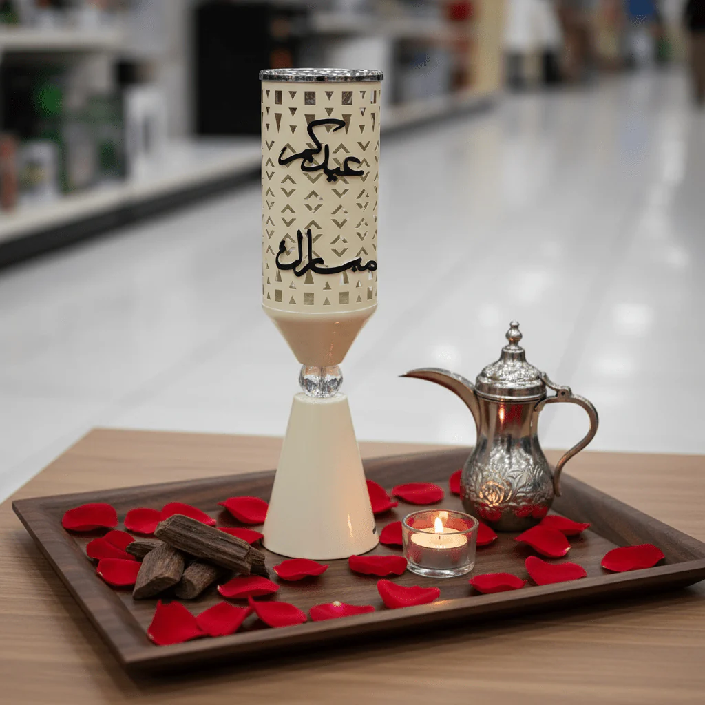 Cream Metal Elegant Incense Burner Arabic Heritage | Luxury Home Décor | 50×10cm - Image 3