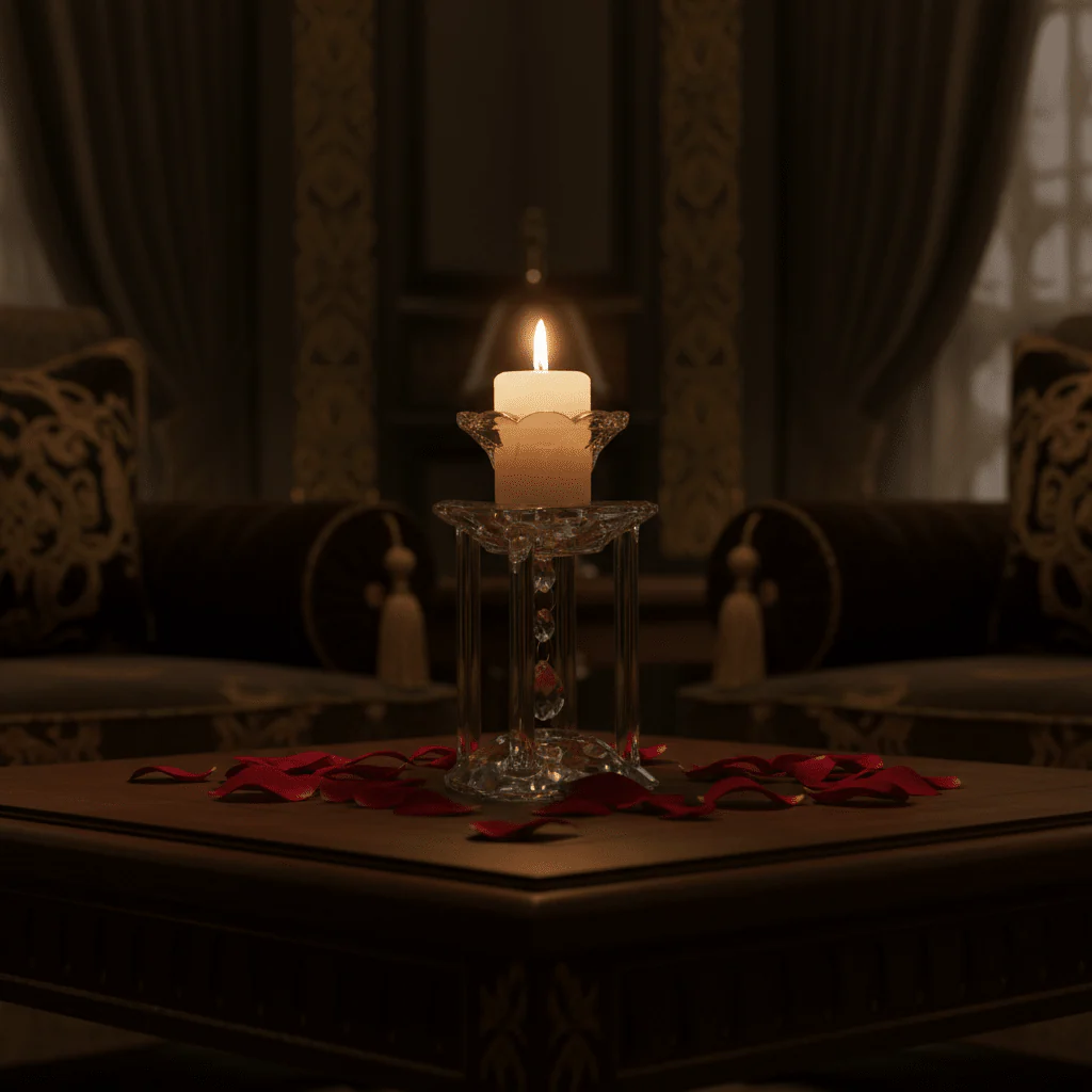 Crystal Candle Holder 15cm | Tiered Glass Candle Burner | Luxury Home Décor - Image 3