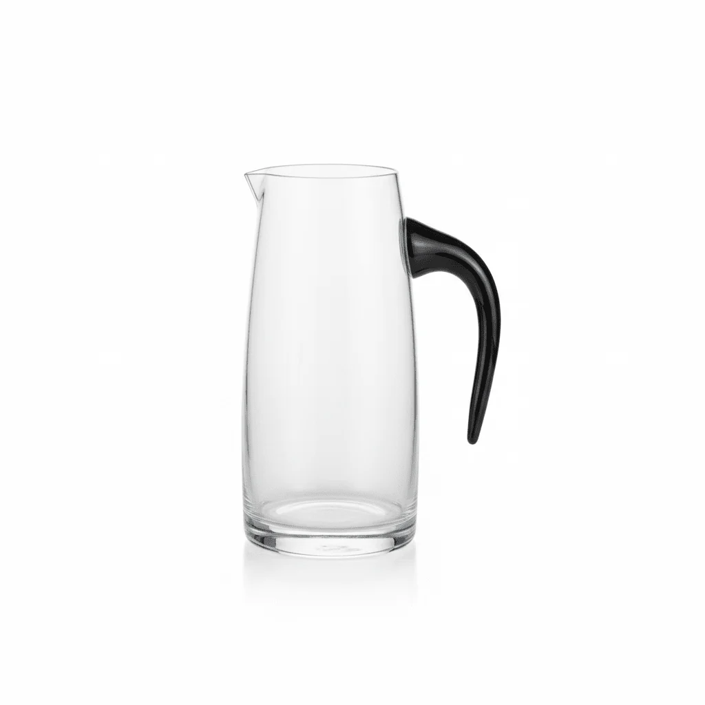 Baer Crystal Glass Beverage Dispenser with Handle – Stylish Everyday Drink Serving Bottle – 300 ml