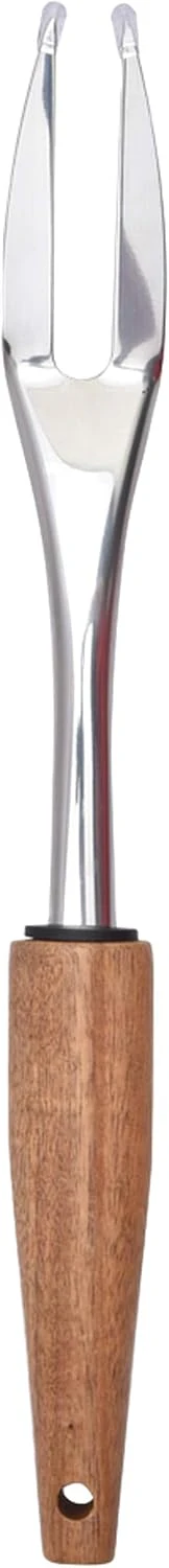 Cuisine Art Stainless Steel Fork with Acacica Wood Handle-33cmX3.5cm-Silver & Brown - Image 3