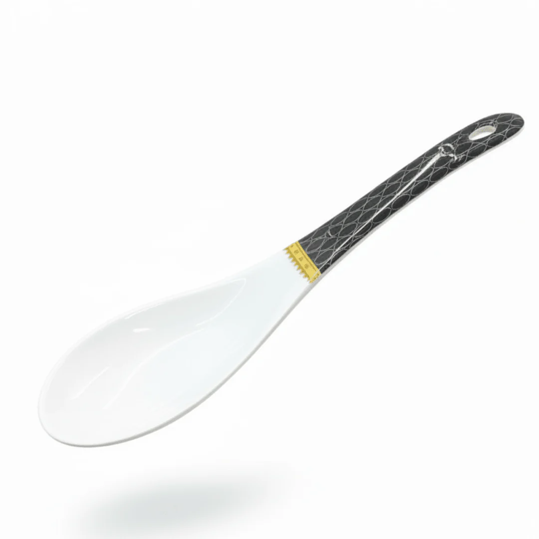 Delcasa Black & White Melamine Rice Spoon 22cm