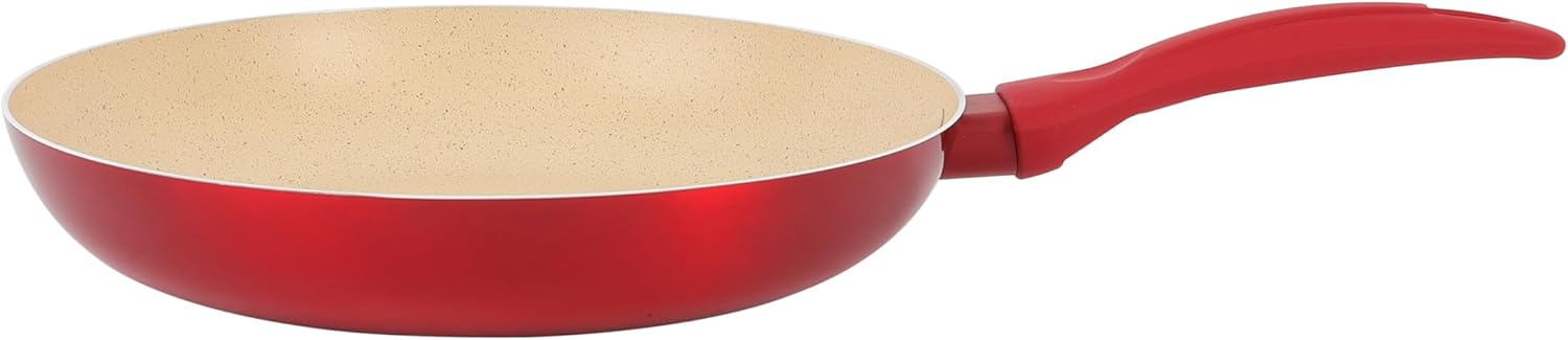 Delcasa DC3410 Non Stick Frypan, 22 cm Size, Off White/Red - Image 3