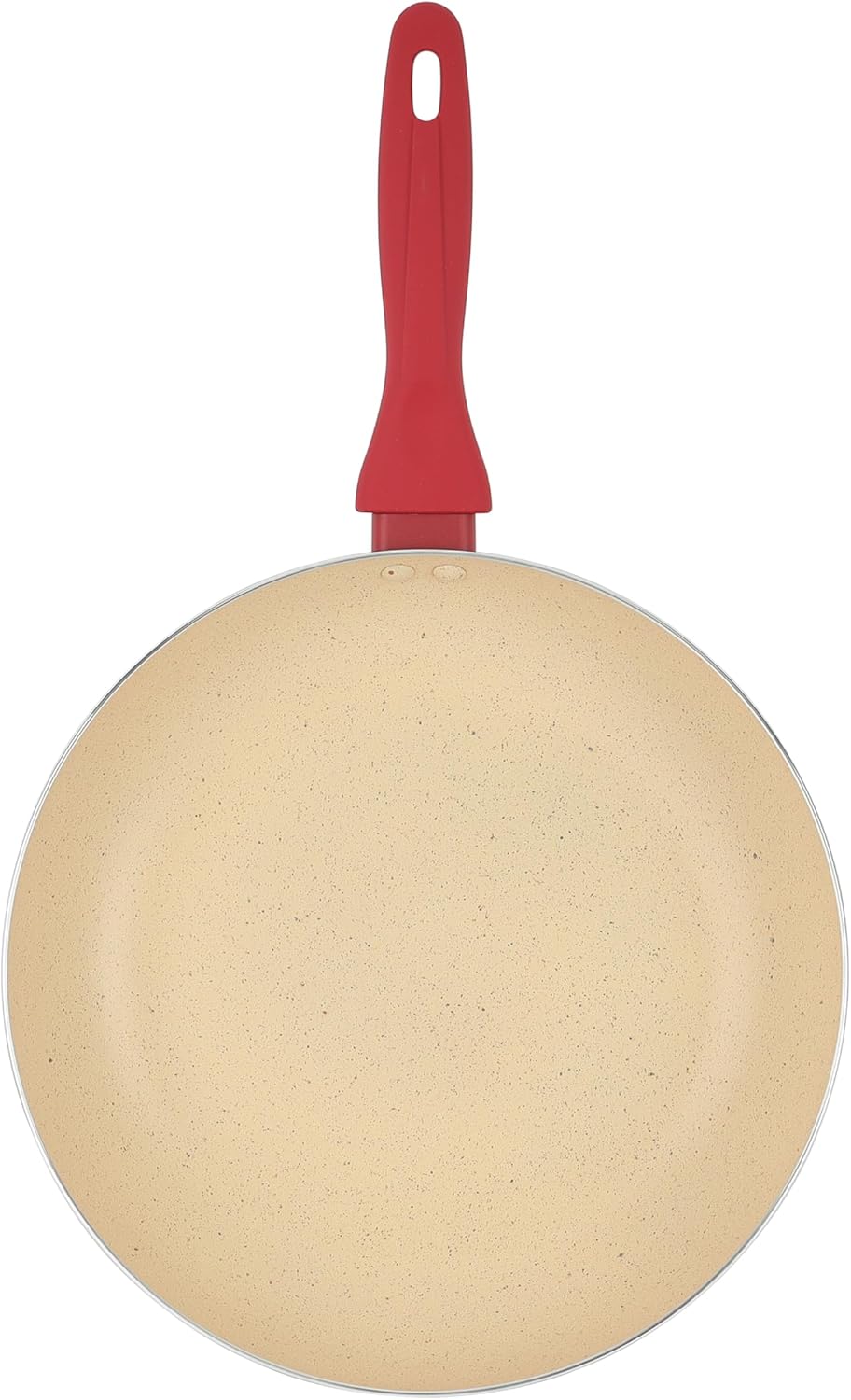 Delcasa DC3410 Non Stick Frypan, 22 cm Size, Off White/Red - Image 4