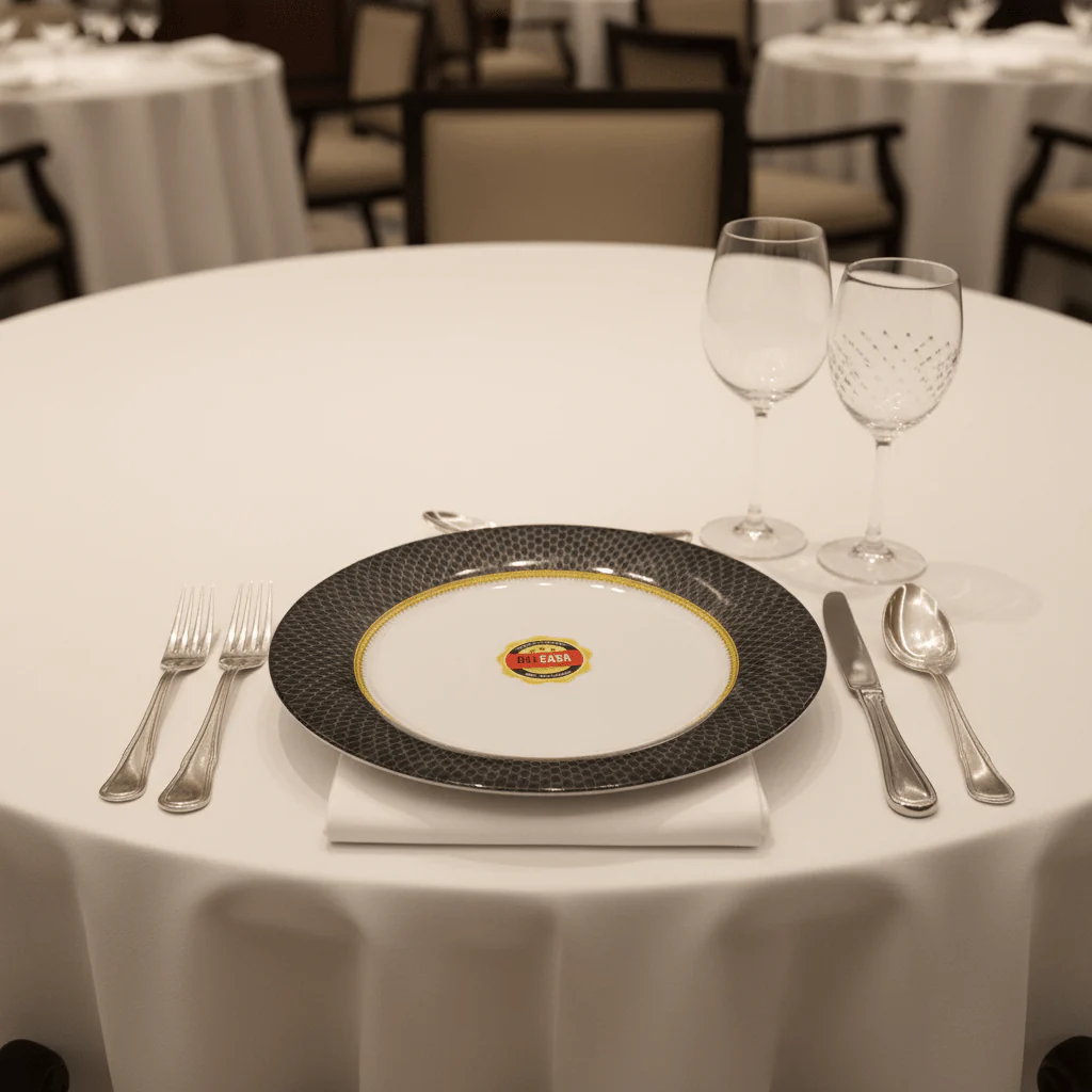 Delcasa Premium Black & White Melamine Dinner Plate 8.5 Inch - Image 3