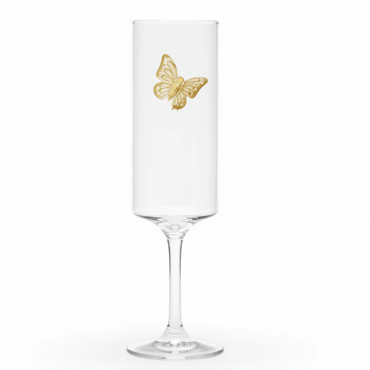 DELI Classic Glass Goblet – 200 ml Elegant Stemmed Drinking Glass for Water, Juice, Wine & Table Serving