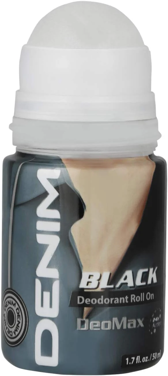 Denim DeoMax Deodorant Roll On For Men - Black - 24-Hr Freshness - Great Smell - Feel Confident - Bad Odour protection - Long Lasting - Anti-Biofilm - All Skin Types-50ML - Image 5
