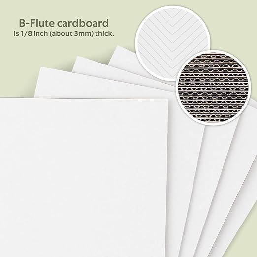 Diamond Design 5pcs Cardboard Sheet A3 Size, 3-Ply 3mm Thickness, White - Image 4