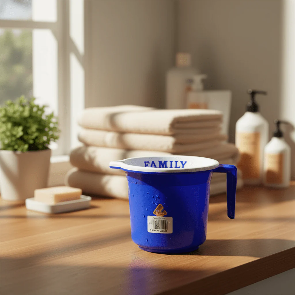 Divya Plastic Mug – 1500 ml – Blue – Lightweight Water Mug for Bathroom, Kitchen & Daily Use - Image 2