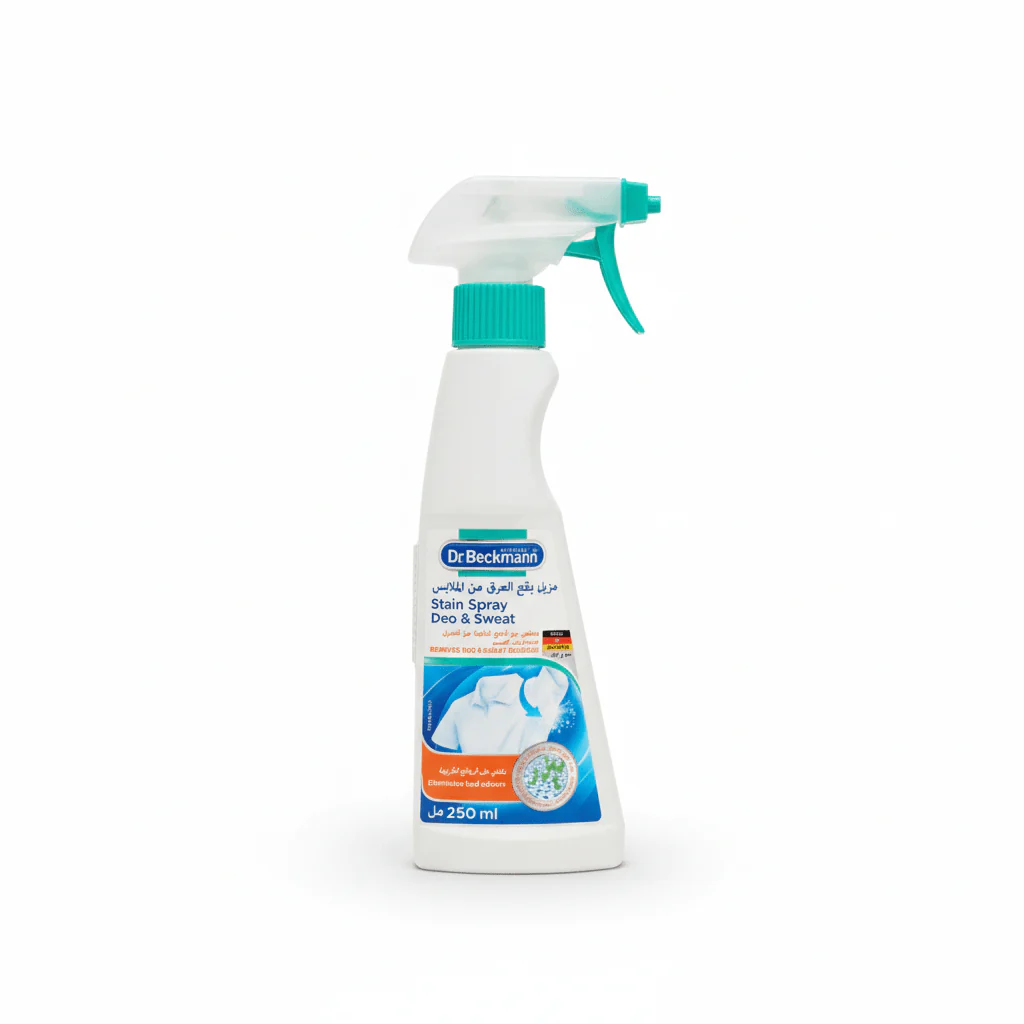 Dr. Beckmann Original Deo & Sweat Stain Remover Spray Works for Color and Whites Removes Tough Presipitation Residue Stains-250 ml