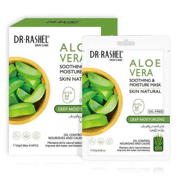 Dr.Rashel Aloe Vera Soothing & Moisture Mask Sheet - 10Pcs 25g