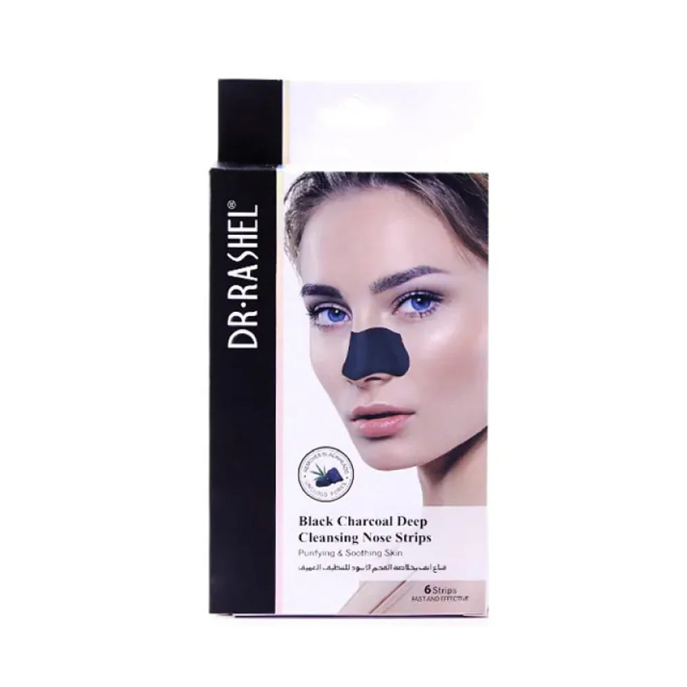 Dr. Rashel Black Charcoal Deep Cleansing Nose Strips 6 Pcs