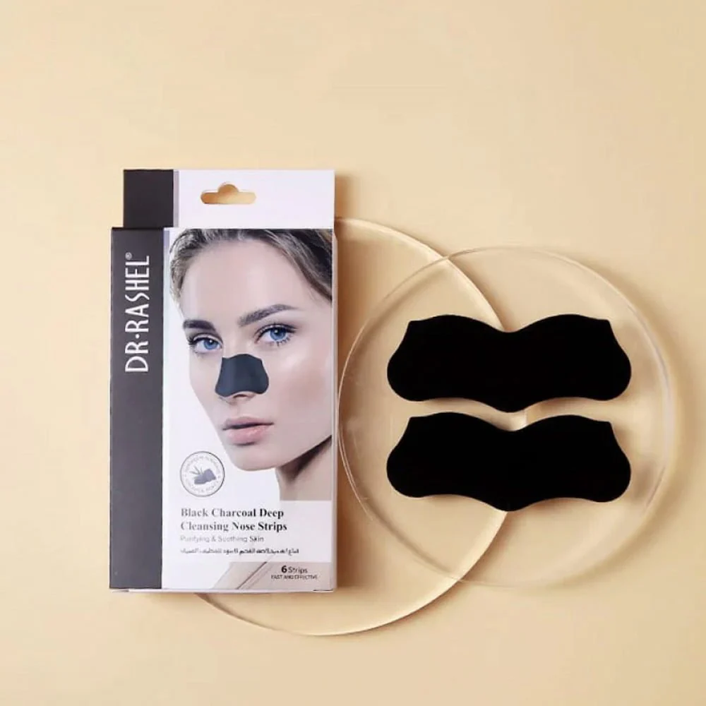 Dr. Rashel Black Charcoal Deep Cleansing Nose Strips 6 Pcs - Image 2