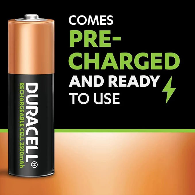 DURACELL Rechargeable AA Batteries 2500 mAh, Pack of 4Â  - Image 3