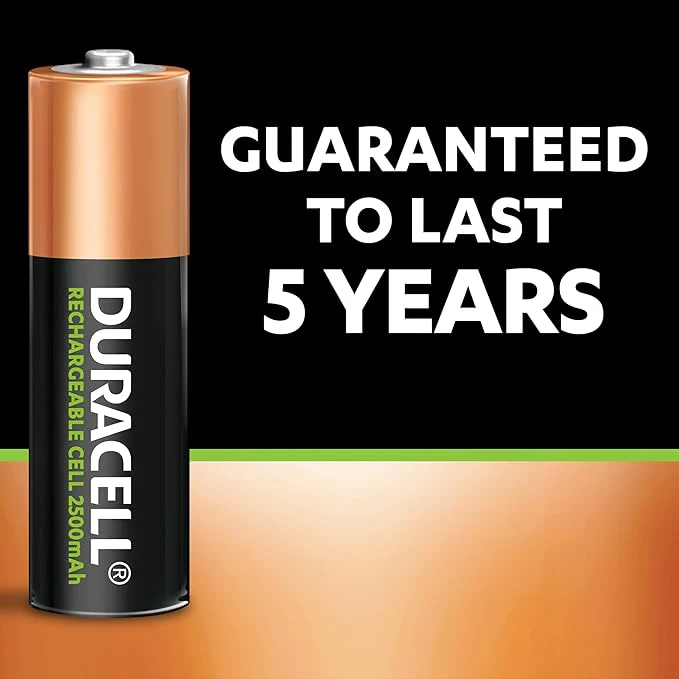 DURACELL Rechargeable AA Batteries 2500 mAh, Pack of 4Â  - Image 4