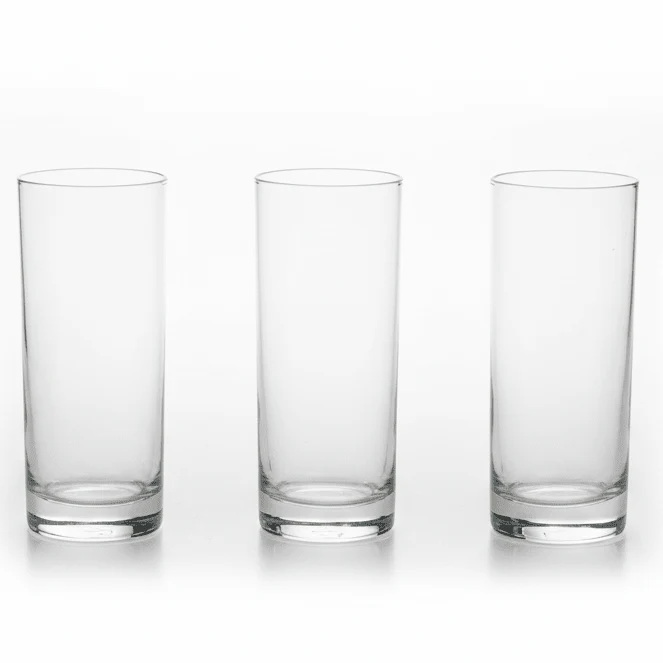Durly Extra Large Clear Glass Tumblers – High Capacity Drinkware for Juice & Cold Drinks, 3 Pieces, 470 ml