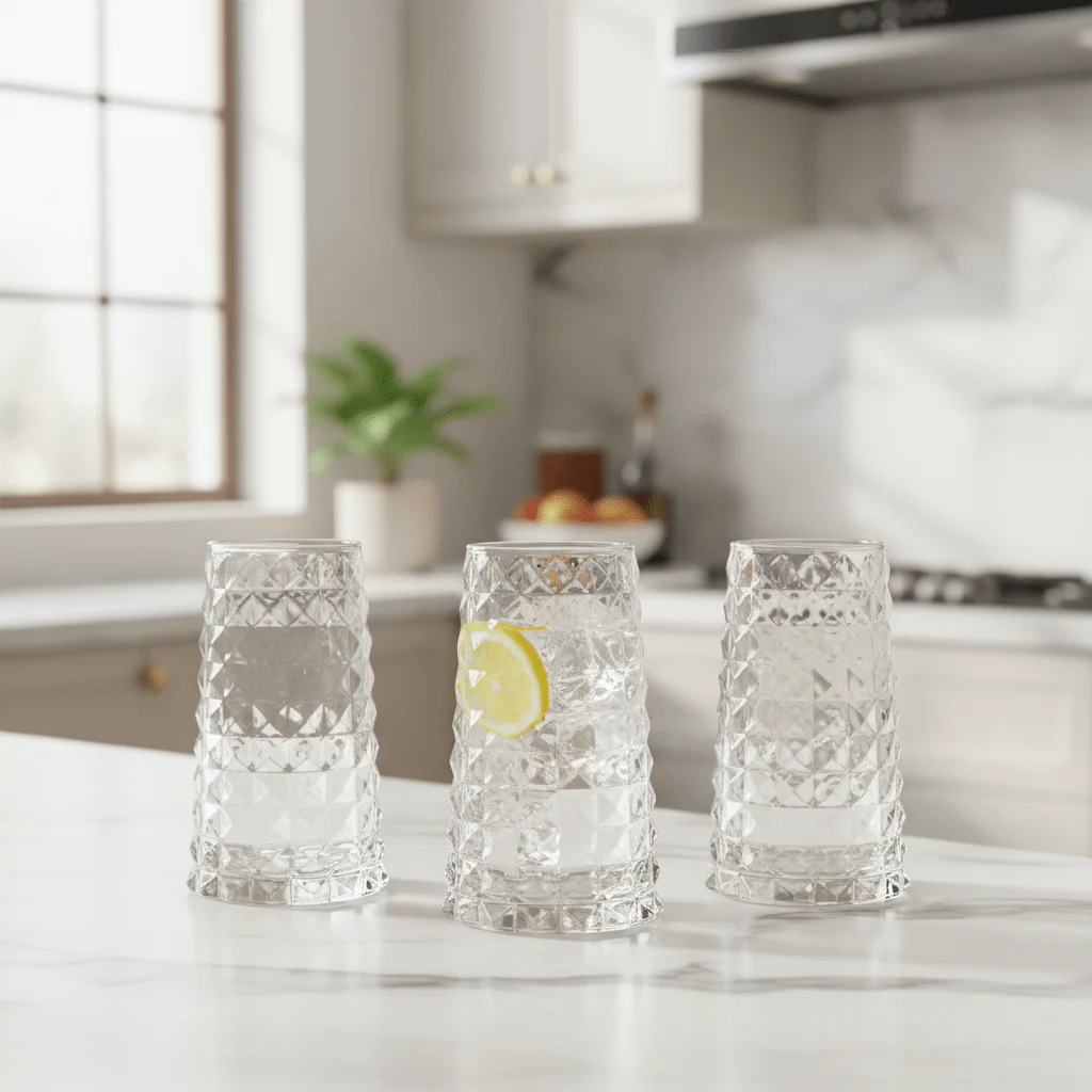 Durly Jumbo Size Clear Glass Tumbler Set – Large Capacity Drinking Glasses, 3 Pieces, 520 ml - Image 2
