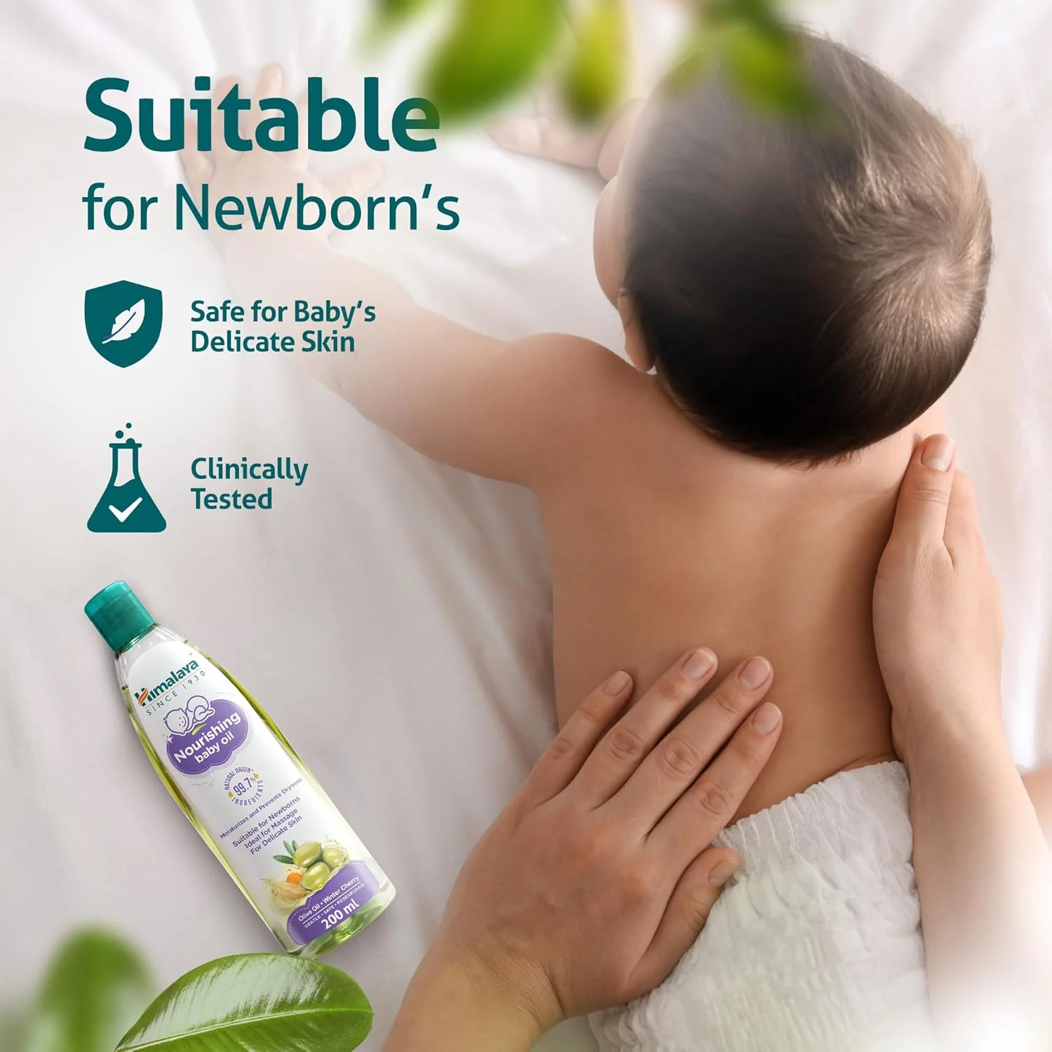 Himalaya Nourishing Baby Oil – Olive Oil & Winter Cherry | 200ml - Image 5