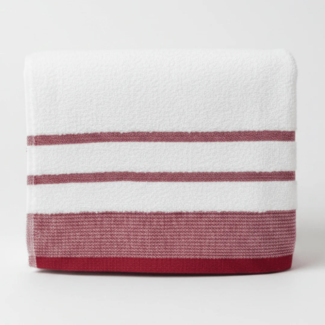 Elysian Hand Towel – White with Red Stripes | 50×90 cm - Image 3
