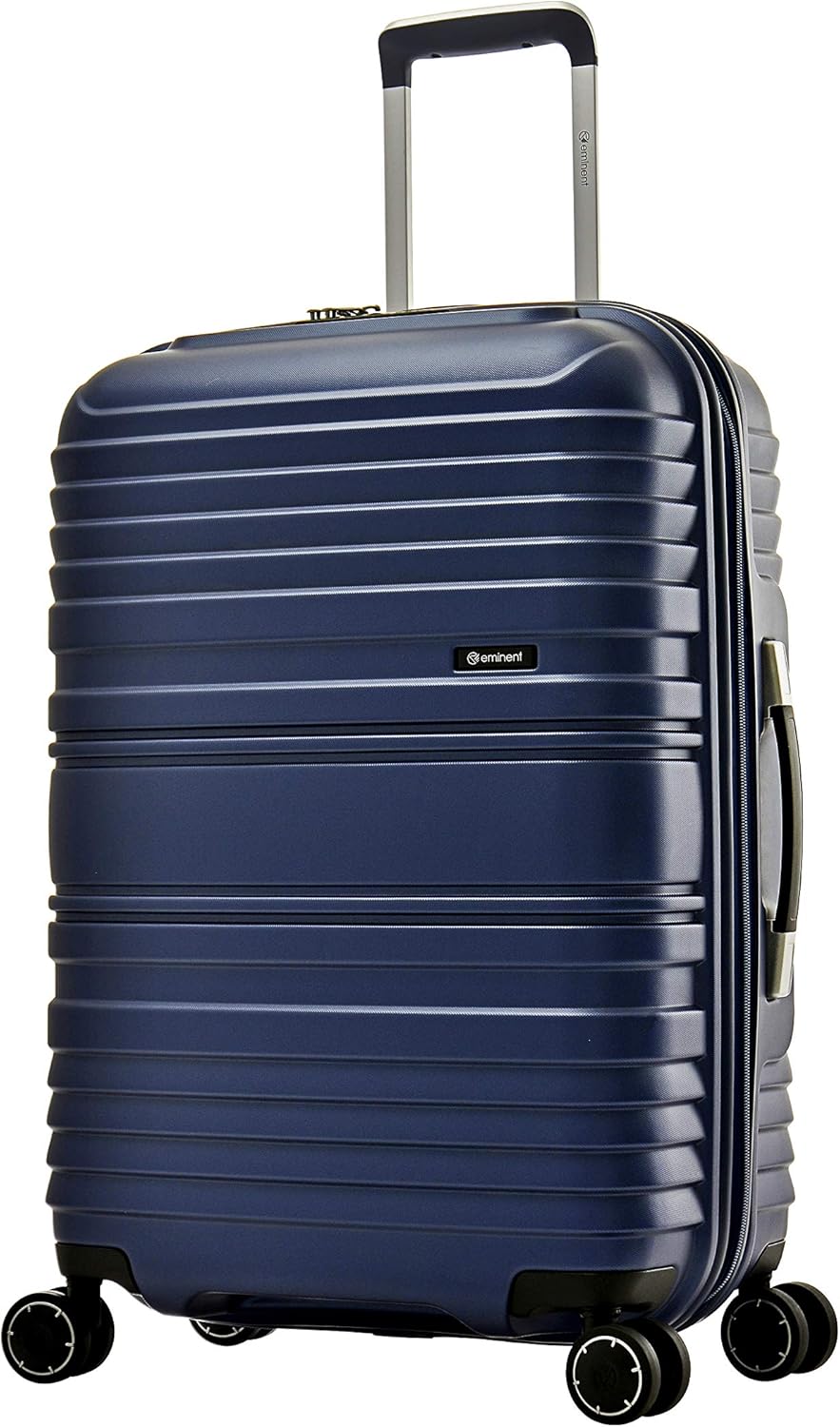 Eminent KH16 TPO Hard Case Checked Luggage – Lightweight 24-Inch Suitcase with Quiet 360° Wheels & TSA Lock, Aqua Blue