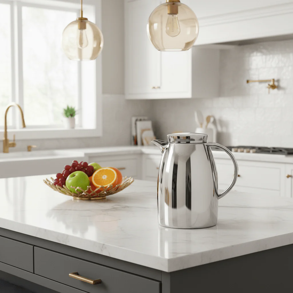 Emsa Vacuum Flask 1L – Mirror Chrome - Image 4