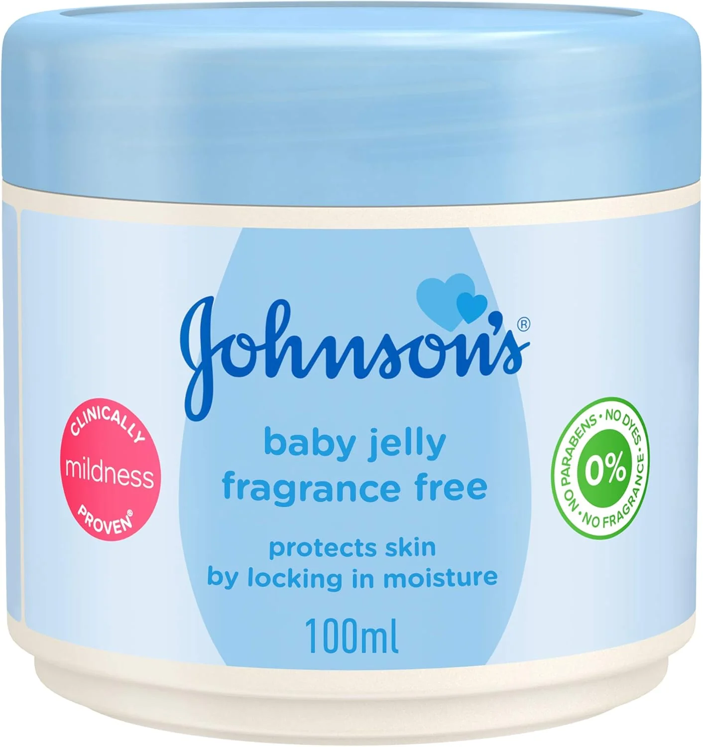 Johnson's Baby Jelly Fragrance Free 100ml – Gentle, Hypoallergenic Skin Protection