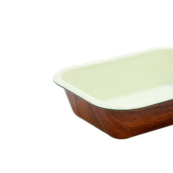 Evelin Rect Tray Wooden Texture Medium 22cm-10160Mk - Image 2