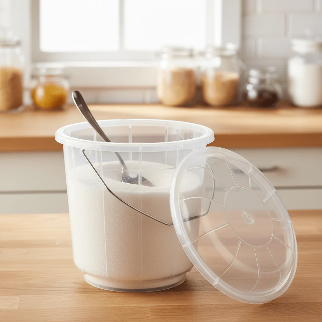 Exclusive TSP Bucket 18Liter with Lid, Plastic, Clear & Transparent - Image 2
