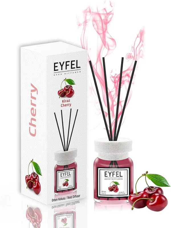 Eyfel Reed Diffuser for Home Cherry Reed Diffuser Set 4.00 fl oz Oil Diffuser Sticks, Bathroom Diffuser, Oil Reed Diffuser, Scented Sticks, Oil Diffuser Sticks, Reed Diffuser for Bathroom' - Image 3