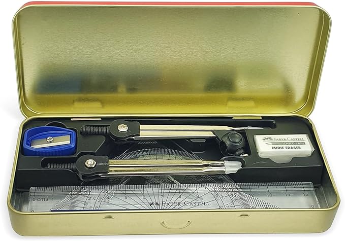 Faber-Castell Faber Castell I Tec Mathematical Drawing Instruments, Red, 8901180362013 - Image 3