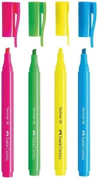 Faber-Castell Faber Castell Textliner 38 Highlighter 4-Pieces, Multicolor - Image 2