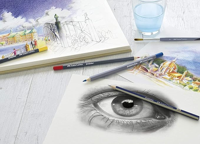 Faber-Castell Gold Faber Graphite Pencil B For Writing, Drawing And Sketching Pack Of 12 (112501) - Image 2
