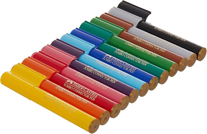 FABER-CASTELL JUMBO CONNECTOR FELT PEN 12 COLOR - Image 3