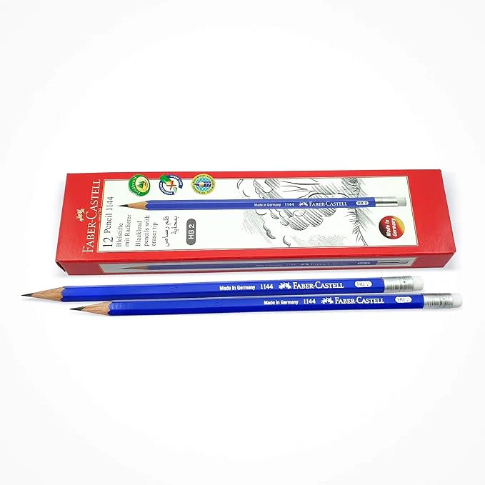 FABER CASTELL Pencil Hb With Eraser Tip Box Of 12Pc