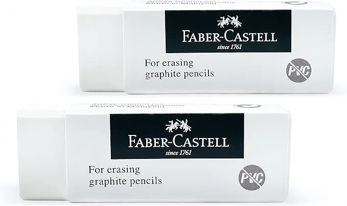 Faber-Castell Pvc Free Eraser Big Poly Bag Of 8Pc, Multicolor, Cx Colour, 188964 - Image 3