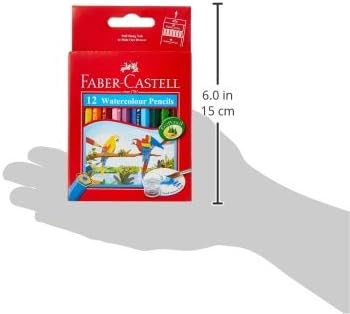 Faber-Castellparrot Design Water Colour Pencils 12 Colour Half Size In A Cardboard Box, Assorted, 114461 - Image 3