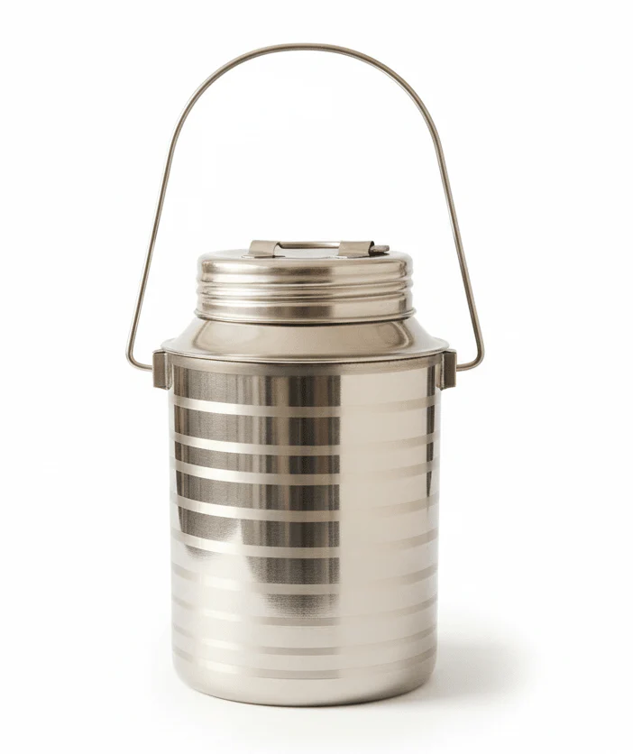 Falcon Stainless Steel Milk Storage Can with Airtight Screw Lid – 2L