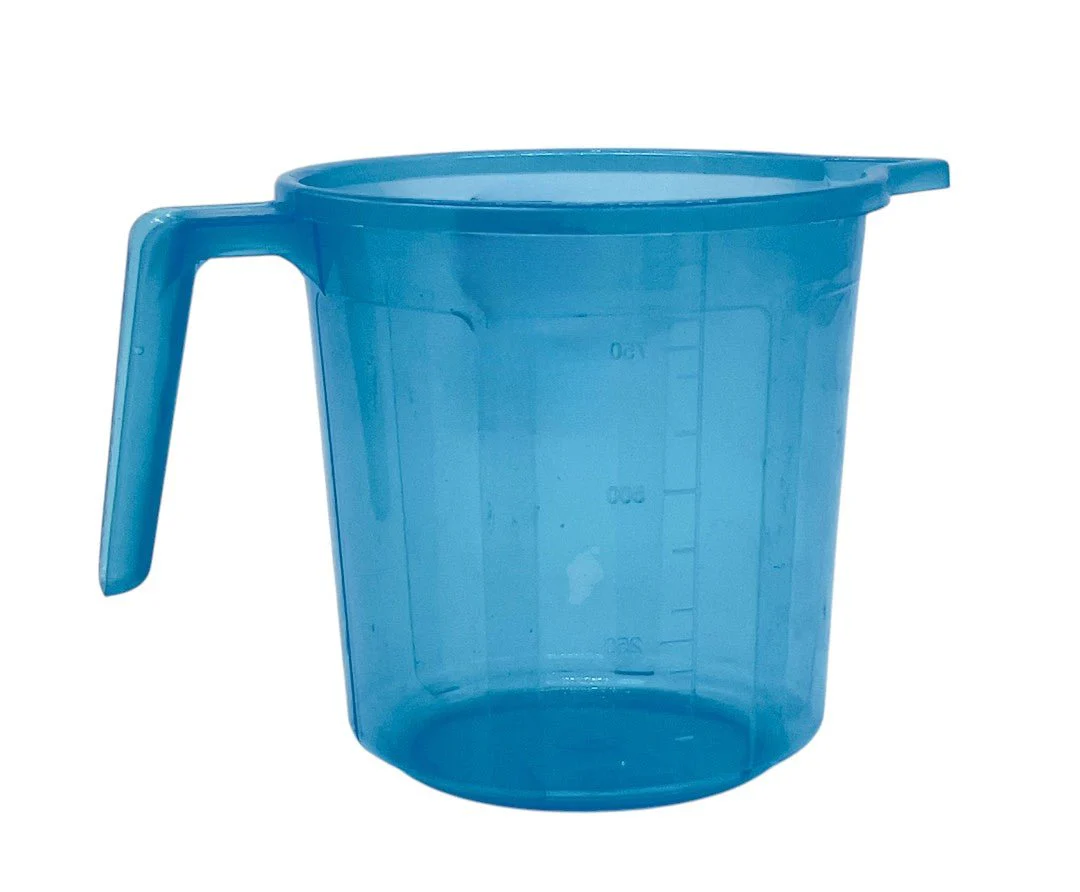 FALCON Transparent Plastic Mug 1000ml, Blue - Image 2