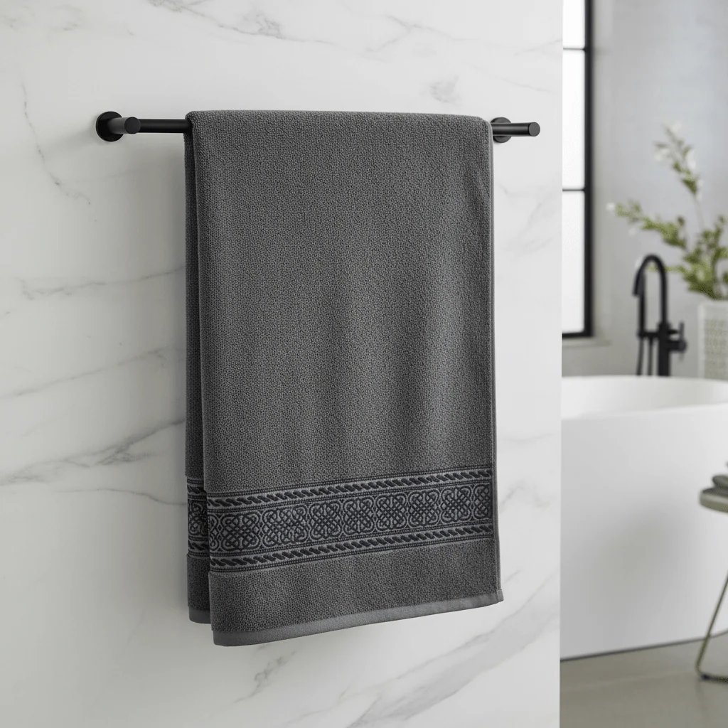 Fieldcrest Luxury Bath Towel – Dark Gray | 70×140cm - Image 2
