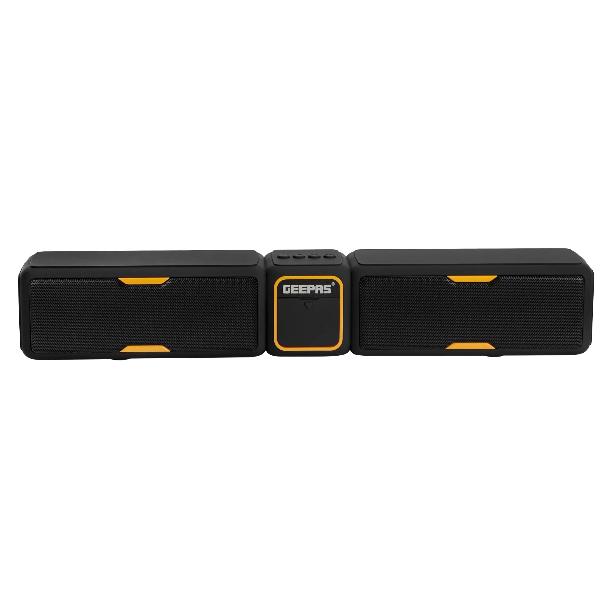 Geepas Soundbar Bluetooth Speaker | Powerful 20W Stereo Output | 4 Built-In Speakers| TWS Connectivity| Bluetooth 5.0| FM/USB/TF/AUX Support