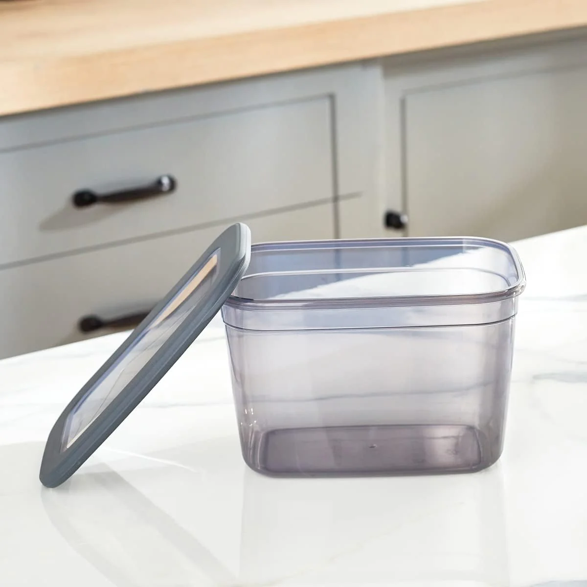 FOLY LIFE Deep Storage Container 2.3L Transparent Gray | Durable Plastic Kitchen Organizer - Image 3