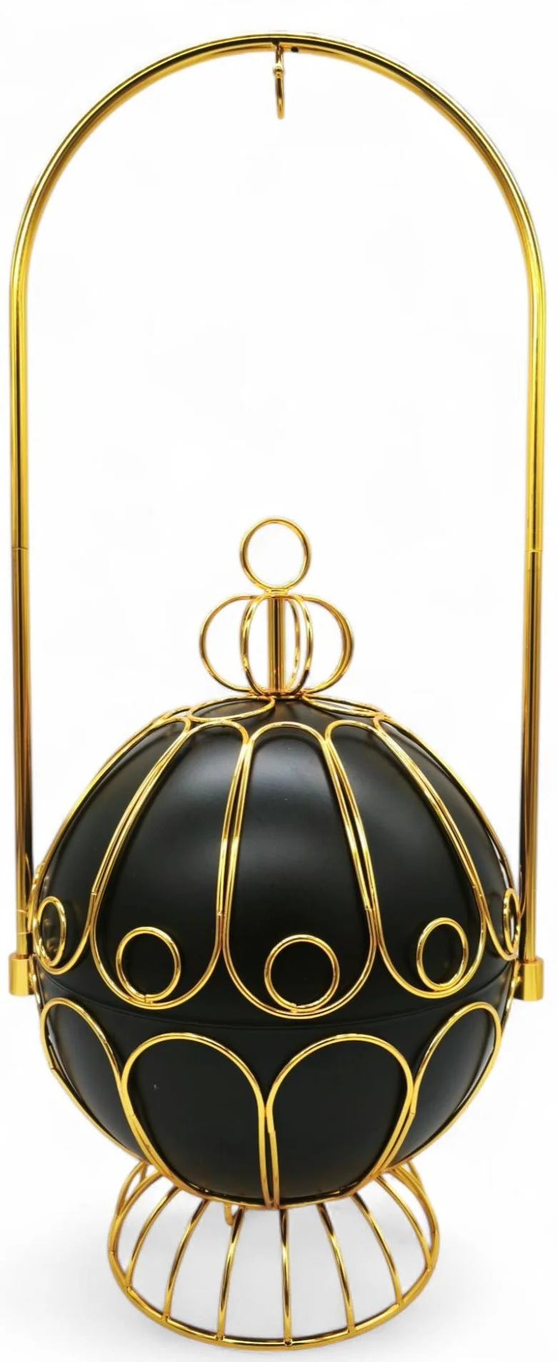 Food Warmer With Stand 1.5Ltr 24Cm Black Gold 64Cm Height