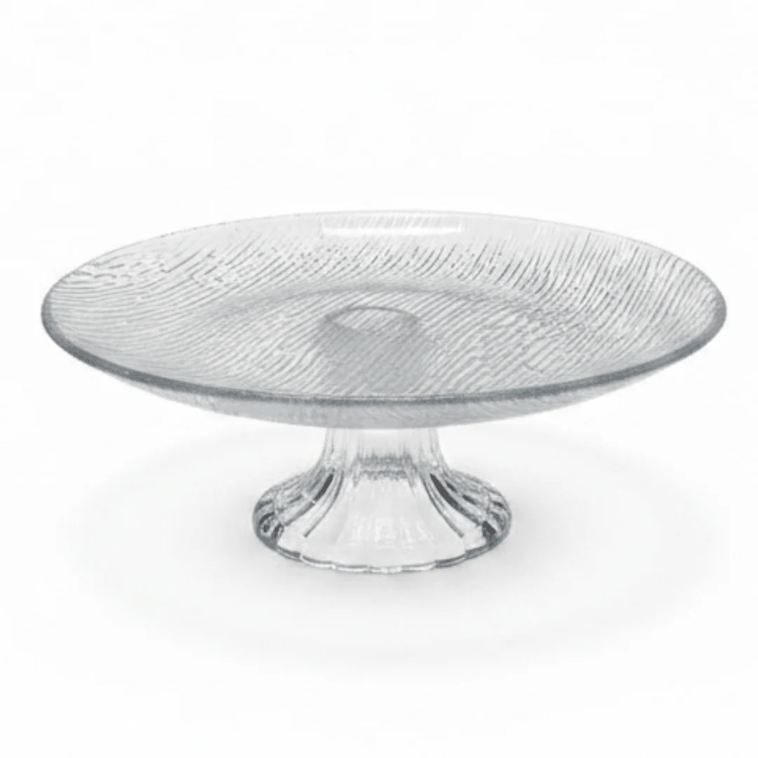 Crystal Footed Glass Candy Plate — 20×8 cm