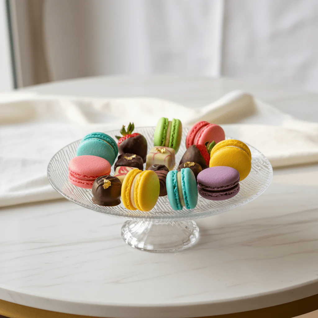 Crystal Footed Glass Candy Plate — 20×8 cm - Image 2