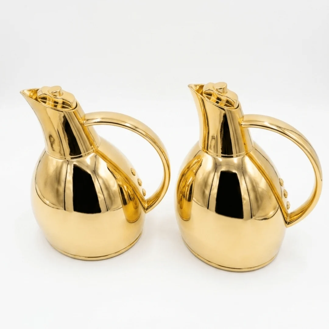Fuma Premium Golden Vacuum Flask for Hot & Cold Beverages – 0.75–1 Litre