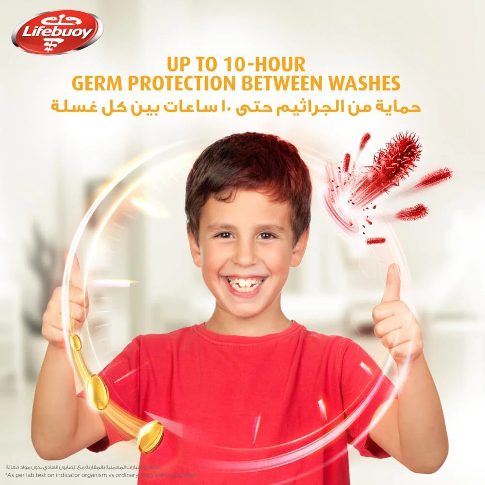 Lifebuoy Hand Wash, Lemon Fresh, for 100% stronger germ protection and 10x odour removal, 200ml - Image 3
