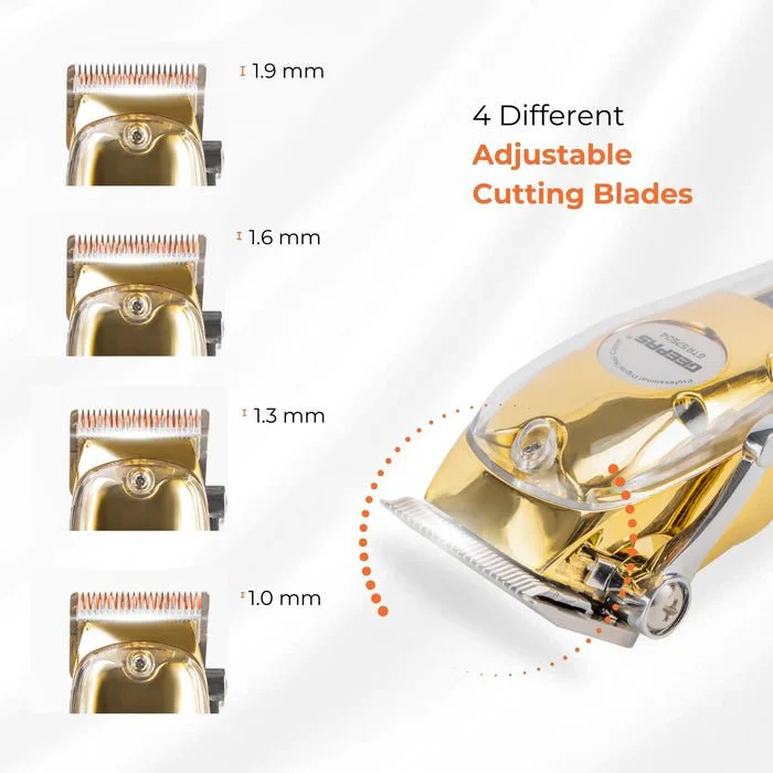 GEEPAS Professional Digital Hair Clipper  4 Adjustable Cutting Blades and 8 Different Length Limit Combs with LCD Display- GTR57504 - Image 5