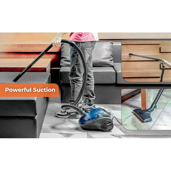 Geepas Vacuum Cleaner |GVC2595-Handheld & Stick, 1.5L Dust Bag Capacity, 1400W Powerful Motor |Comfortable Handle, Rolling wheels with Easy Parking Nozzle and Dust Full Indicator - Image 3